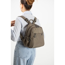 Baginn Kadın Sırt Çantası Ultra Hafif Paraşüt Kumaş Su İtici Kumaş Günlük Sırt Çantası Ölçüsü 30 24 Cm Vizon