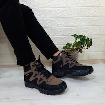 Sky Blue Kahverengi 0050 Fermuarlı Bağacaklı Kaymaz Erkek Bot 001