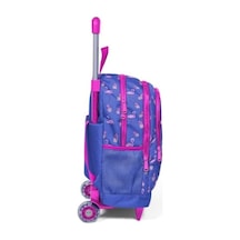 Yaygan Işıklı Tekerlekli İlkokul Çantası - Mavi - Kız Çocuk 124-Pembe
