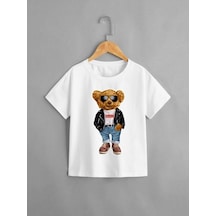 Ayıcık Baskı Detaylı Kısa Kollu %100 Pamuklu Beyaz Çocuk T-shirt Beyaz Ayıcıklı Ayıcık Baskı Detaylı Kısa Kollu %100 Pamuklu Beyaz Çocuk T-shirt Beyaz Ayıcıklı