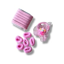 Caş Dekorasyon Pembe Renk Çantalı Çocuk Toka Set Pembe