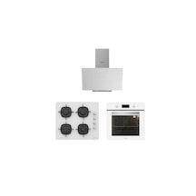 Silverline BO6502W02 - CS5335W01 - 3481 Flam Beyaz Ankastre Set