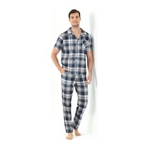 Yeni İnci Önden Düğmeli 3'lü Erkek Pijama Takım Epj807 001