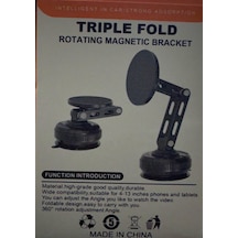 Trıple Fold L-025 360 Derece Dönebilen Vakumlu Ayarlanabilir Araç Içi Magsafe Telefon Tutucu Tutucu