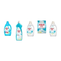 Aquabor Doğal Mineralli Sıvı Renkliler + Elde Bulaşık + Sıvı Beyaz + 4 Kg Beyaz + Sıvı Beyaz 5 Li Set 0.75 LT - 2.5 LT - 12 KG