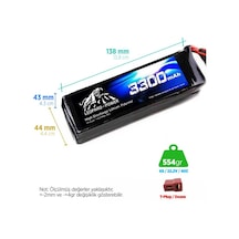 Leopard Power 3300 mAh 22.2V 6S 40C Lityum Polimer Lipo Batarya Pil T Plug