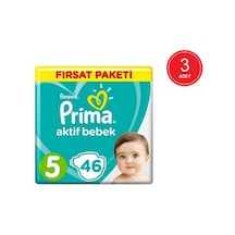 Prima Pampers Aktif Bebek Junior Bebek Bezi 11-16 KG 5 Beden 3 x 46 Adet 3'lü
