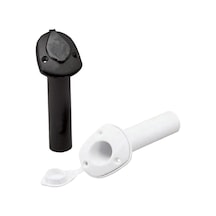 Rod Holder. W/ Cap. Plastic. 40Mm. H.230Mm. Black