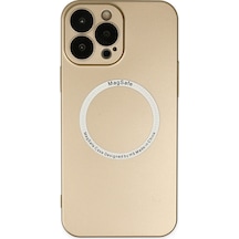 Apple iPhone Uyumlu  13 Pro Kılıf Jack Magneticsafe Lens Silikon -  Gold