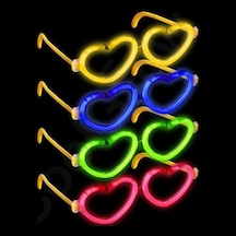 Glow Kalpli Fosforlu Gözlük 6 Lı Renkli Set Neon Parti Çocuk