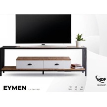 Eymen Mdf Tv Ünitesi Beyaz  - Ceviz