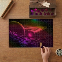 Uzay - Gezegenler - Galaksi Tasarımı 240 Parça Ahşap Puzzle Ahşap Kutuda Mpy50424