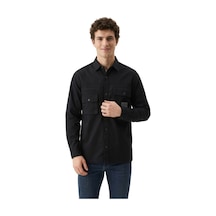 Loose Fit Erkek Gömlek U.kol Siyah