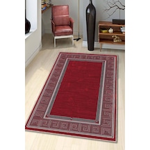 Bordo Karabağ Kaymaz Tabanlı Makinede Yıkanabilir Halı Ar319n11