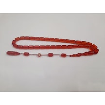 Soma Tesbih Mehmet Sancaktar Usta 7 x 10 Ateş Kehribar Tesbih