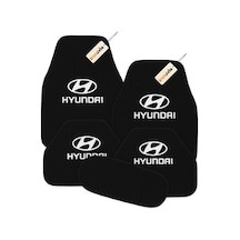 Hyundai Logolu Siyah Oto Halı Paspas Seti 5 Parça Kaymaz Araba Paspası