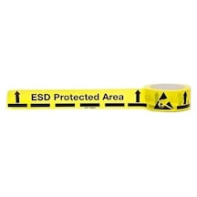 Antistatik 50mmx66m Ebatlarında Esd Yer Uyarı Bandı Bd-fmt33