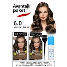 Sea Color Set Saç Boyası 6.0 Koyu Kumral 2 Li 2 Kutu+pratik Boya Kabı