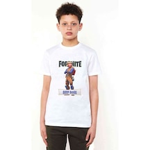 Tshirthane Beef Boss Fortnite Baskılı Unisex Çocuk Beyaz T-Shirt