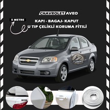 Chevrolet Aveo Oto Araç Kapı Koruma Fitili 5 Metre Parlak Beyaz Renk