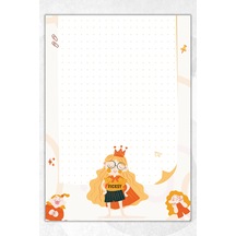 A5 Prenses Bloknot Çizgisiz Defter - 50 Yaprak - Memopad - Notepad - Not Defteri - Not Kağıdı Çok Renkli Çok Renkli
