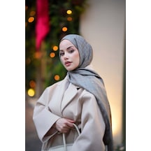 Imannoor Pencere Kafes Gri Ramy Jakar Şal 70x210 Gri