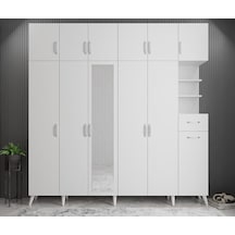 Açelya Portmanto Vestiyer Beyaz  M9- 208 cm