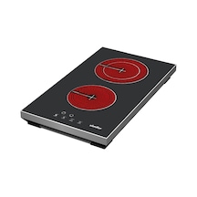 Simfer 3045 Domino Set Üstü Vitroseramik Ocak 2E Siyah