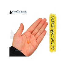 İthal Camgöz Turuncu Sazan Balık Boncuğu 8 Mm İç Çap: 3.5 Mm