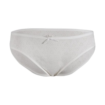 6 Adet Yıldız Bayan Kalpli Ribana Bikini Külot Slip Ekru 3577 Ekru
