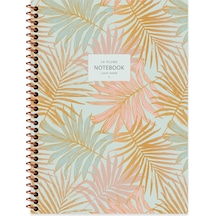 Keskin Color 16.5x22.5 Düz Defter La Plume Leaves - Turuncu