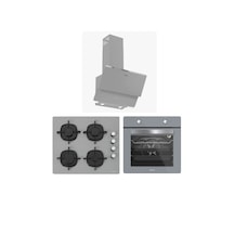 Silverline BO6501S01 - CS5335S02 - 3490 Oslo Gri Cam Ankastre Set