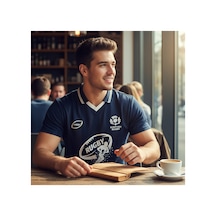Urbantrendstore Rugby Tasarımlı Günlük Rahat Kullanım Casual Tişört Lacivert Kısa Kol