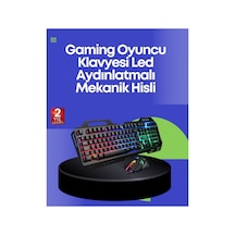 Pg8018 Led Aydınlatmalı Mekanik Klavye Mouse Oyunlarda Üstün - Hs08374467-7375 Renkli