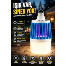 Şarjlı Usb'li Sinek Öldürücü Kamp Feneri 3 Modlu Led Kamp Lambası Taşınabilir Acil Aydınlatma