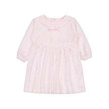 Civil Baby Yaka Fırfırlı Bel Fiyonklu 6-18 Ay Elbise - Pembe açık pembe