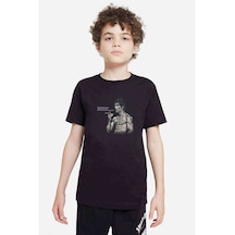 Bruce Lee Baskılı Unisex Çocuk Siyah T-Shirt