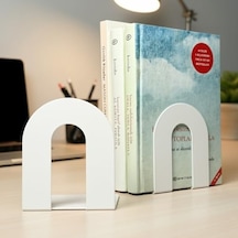 2'li Metal Kitap Desteği Kitap Tutucu Ikili Dekoratif Aksesuar Mavi