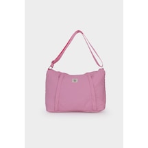 İcone Bag Paraşüt Kumaş Çanta - Yoga Mat Bölmeli, Fermuarlı Cepli, Ayarlanabilir Askılı, Fileli İç Cep Pembe