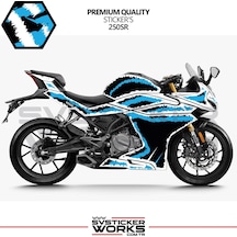 Cfmoto 250sr Kaplama Sticker Air Brush Motor Kaplama Modeli Hazır Kit Tüm Modeller Uyumlu Mavi