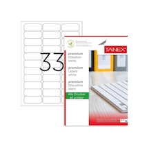 Tanex Premium 63.5X25.4 Mm. A4 Lazer Etiket 100 Lü Tw-2033