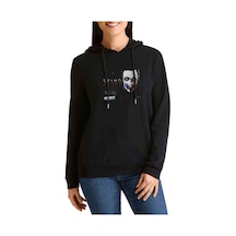 Sting Wrestler Baskılı Siyah Kadın Kapşonlu Sweashirt