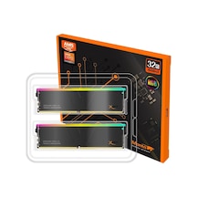 Manta Xsky Rgb 32gb 2x16gb Ddr5 6400mt/s Cl32, Amd Expo Uyumlu, Sk Hynix Ic, Oyun Masaüstü Bellek Modülü, Siyah