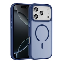 Apple, Uyumlu iPhone 17 Pro Max Kılıf M-safe Şarj Özellikli Mat Arka Yüzey Zore Sio Kapak Lacivert Apple, Uyumlu iPhone 17 Pro Max Kılıf M-safe Şarj Özellikli Mat Arka Yüzey Zore Sio Kapak Lacivert