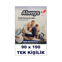 Always Sıvı Geçirmez Alez, Yatak Koruyucu Elastik Bantlı 90X190Cm