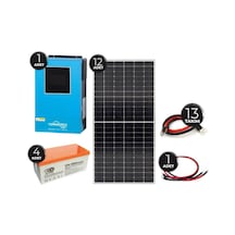 Güneş Enerjisi Solar Paketi 5.6kVA İnverter 550W Güneş Paneli 200Ah Jel Akü