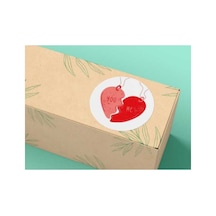 You And Me Etiketi Yuvarlak Mat Çıkartma Valentine's Day Round Sticker 4 Cm 40 Adet Çok Renkli