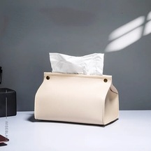 Siyah-deri Doku Tutucu Ev Kağıt Havlu Saklama Kutusu Çıkarılabilir Doku Kutuları Ev Ofis Oturma Odası Araba Kağıtları Konteyner