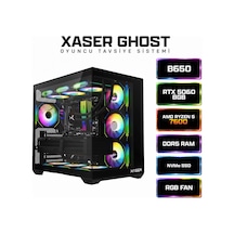 Xaser Ghost X150 Ryzen 5 7600 32gb Ram 1tb M.2 Nvme Ssd 8gb Rtx5060 Sıvı Soğutmalı Oyuncu Bilgisayarı 007