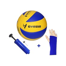 Avessa VL-400 Voleybol Topu El Pompası ve Parmak Geçmeli Voleybol Kolluğu Çok Renkli